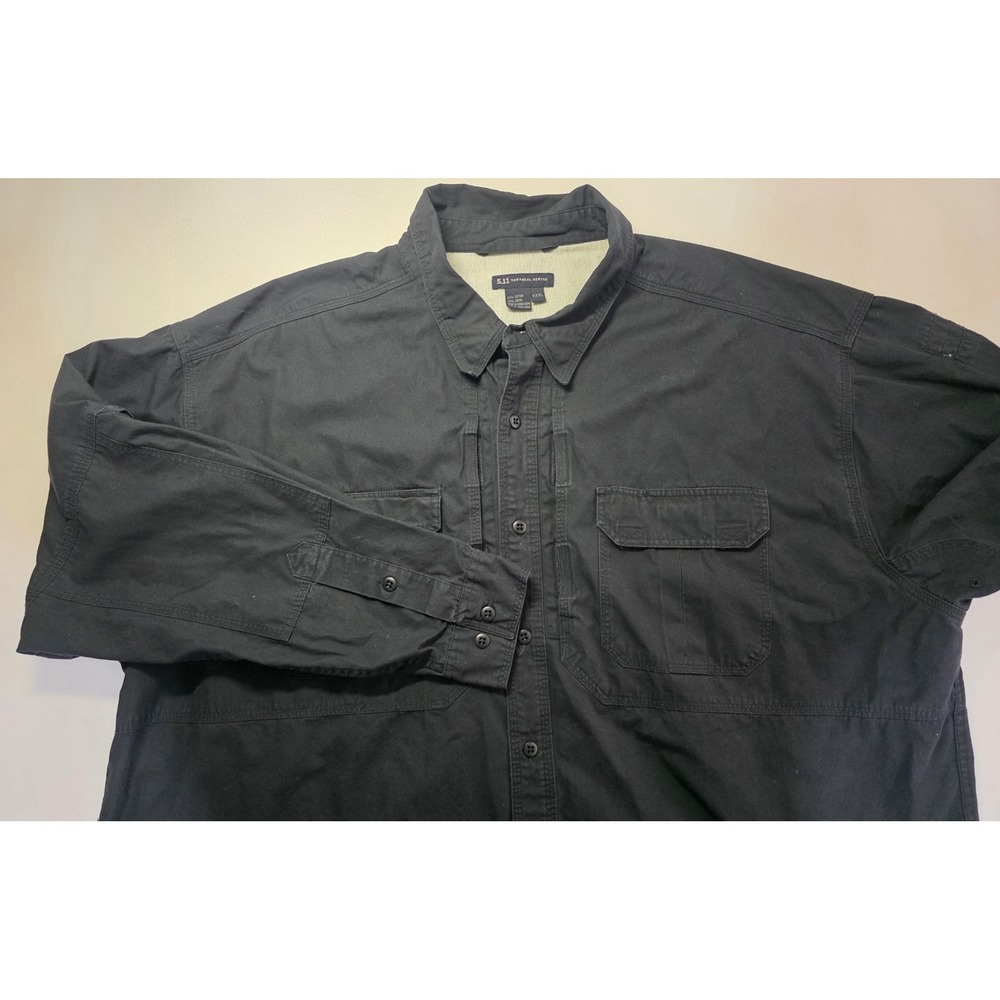 5.11 Tactical Mens Size XXXL 3XL Blue Long Sleeve Vented Button Down Shirt